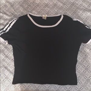 Black and white crop top